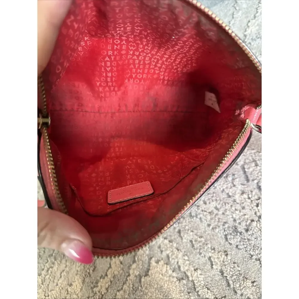 Watermelon Pink Kate Spade Dome Crossbody Purse